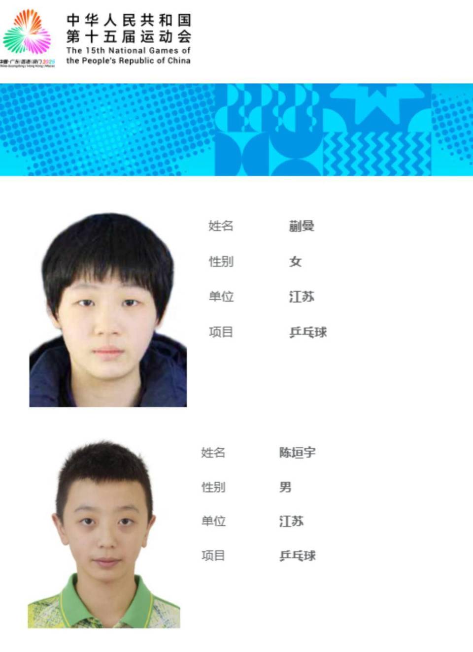 队在全运会, 男子单打与, 项重任